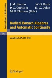 book Radical Banach Algebras and Automatic Continuity