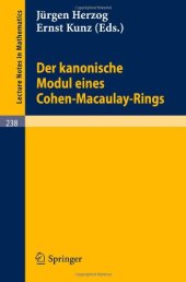 book Der kanonische Modul eines Cohen-Macaulay-Rings