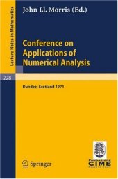 book Conference on Applications of Numerical Analysis