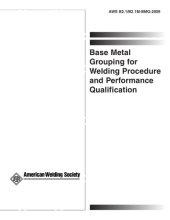 book AWS B2.1 B2.1M-BMG:2009 Base Metal Grouping for Welding Procedure and Performance Qualification  