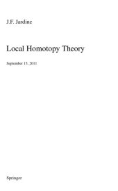 book Local Homotopy Theory  