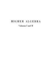 book Higher Algebra (2 Volumes)  