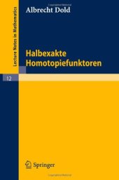 book Halbexakte Homotopiefunktoren