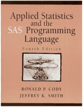 book Applied Statistics and the SAS Programming Language  