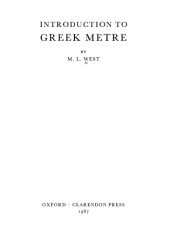 book Introduction to Greek Metre  