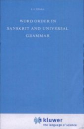 book Word Order in Sanskrit and Universal Grammar  