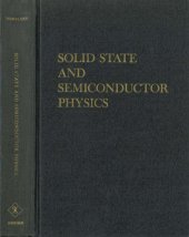 book Solid State and Semiconductor Physics  