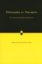 book Philosophy as Therapeia: Volume 66 (Royal Institute of Philosophy Supplements)  