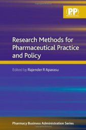 book Research Methods for Pharmaceutical Practice and Policy  