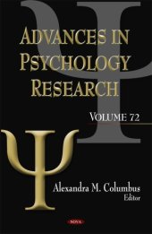 book Advances in Psychology Research. Volume 72  