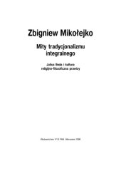 book Mity tradycjonalizmu integralnego. Julius Evola i kultura religijno-filozoficzna prawicy  