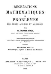 book Récréations mathématiques et problèmes des temps anciens et modernes, 1e partie  