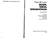 book Język, tekst, interpretacja: wybór pism  