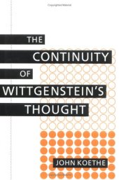 book The continuity of Wittgenstein's thought  