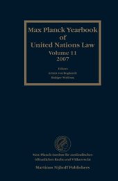 book Max Planck Yearbook of United Nations Law, Volume 11 (2007)  