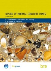 book Design of Normal Concrete Mixes, 1st Edition  