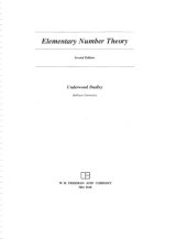 book Elementary Number Theory