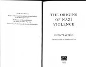 book The Origins of Nazi Violence  