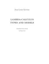 book Lambda-calculus, types and models  