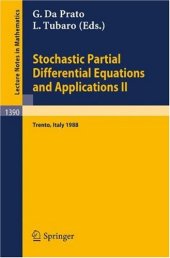 book Stochastic Partial Differential Equations and Applications II