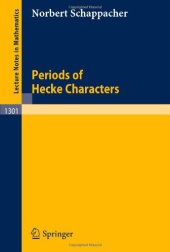 book Periods of Hecke Characters