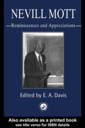 book Nevill Mott: Reminiscences And Appreciations