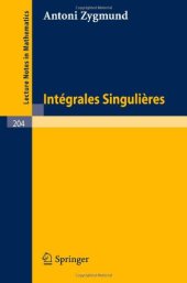 book Intégrales Singulières