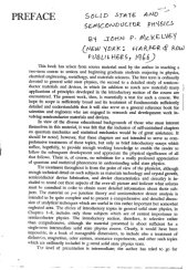 book Solid State and Semiconductor Physics  