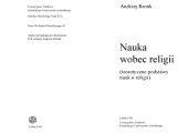 book Nauka wobec religii: teoretyczne podstawy nauk o religii  