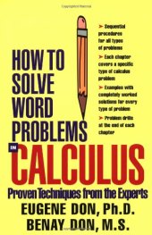 book How to Solve Word Problems in Calculus  