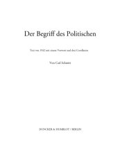 book Der Begriff des Politischen  