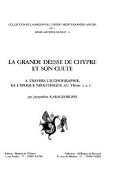 book La grande déesse de Chypre et son culte à travers l’iconographie de l’époque néolithique au VIe s. a. C.  