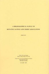 book A Bibliographical Survey of Rotating Savings and Credit Associations  