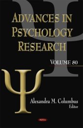 book Advances in Psychology Research volume 80 