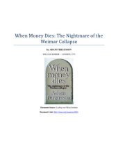 book When money dies: The nightmare of the Weimar collapse  