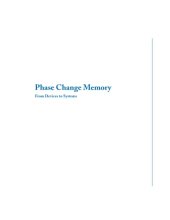 book Phase Change Memory: From Devices to Systems  