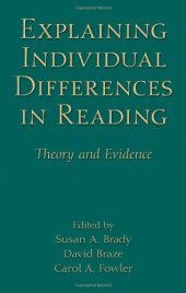 book Explaining Individual Differences in Reading: Theory and Evidence (New Directions in Communication Disorders Research)  