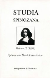 book Studia Spinozana, vol. 15: Spinoza and Dutch Cartesianism  