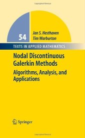 book Nodal Discontinuous Galerkin Methods: Algorithms, Analysis, and Applications  