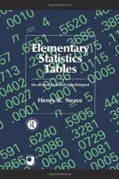 book Elementary Statistics Tables (Open University Text)  