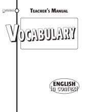 book Vocabulary (English in Context)  