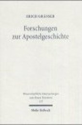 book Forschungen zur Apostelgeschichte (Wissenschaftliche Untersuchungen zum Neuen Testament 137)  