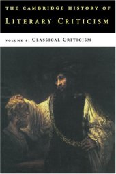 book The Cambridge History of Literary Criticism, Vol. 1: Classical Criticism  