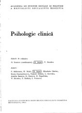 book Psihologie clinică  