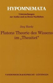 book Platons Theorie des Wissens im 'Theaitet'