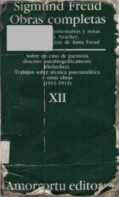 book Obras Completas - Tomo XII Sobre Un Caso de Paranoia  