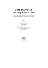 book Cost Analysis in Primary Health Care: A Training Manual for Programme Managers  