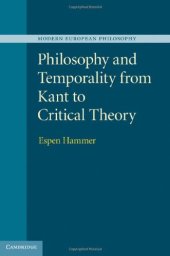 book Philosophy and Temporality from Kant to Critical Theory  