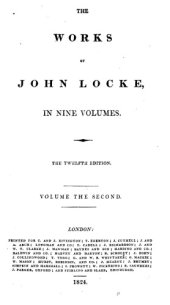 book The Works of John Locke in 9 volumes, vol. 2 (1689)  