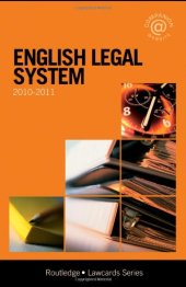 book English Legal System Lawcards 2010-2011  